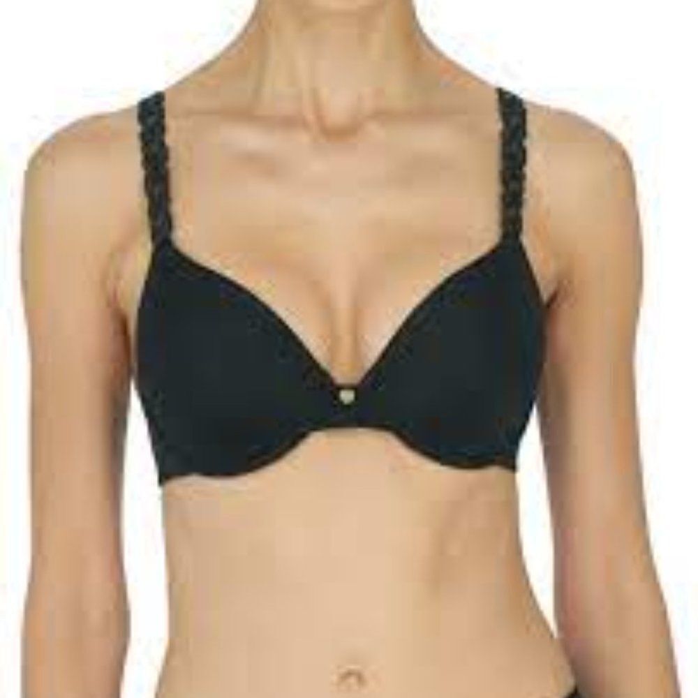 ✅ Natori Pure Luxe‎ Contour Underwire Bra Black 38D